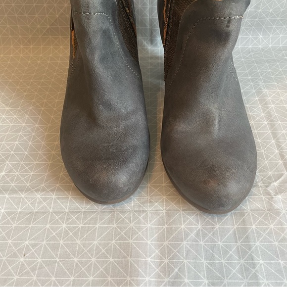 Virus Moda Leather/Textile Heeled Boots in Gray 39 - Picture 3 of 10